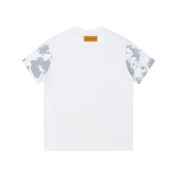 LV T-shirt White Blue Print
