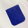 LV Shorts White Blue Pocket