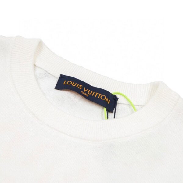 LV T-shirt White Floral Logo
