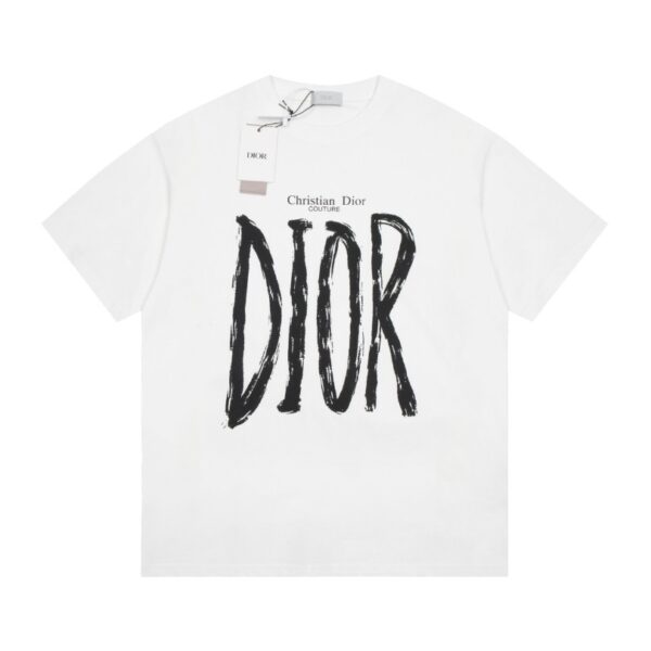 CD T-shirt Black Graphic Logo Couture