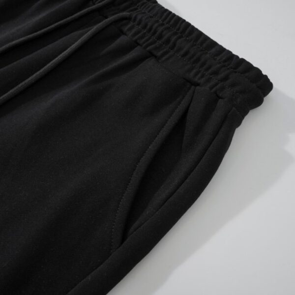 LV Shorts Black Script Embroidery