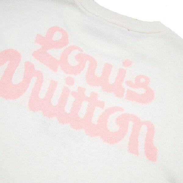 LV T-shirt White Floral Logo