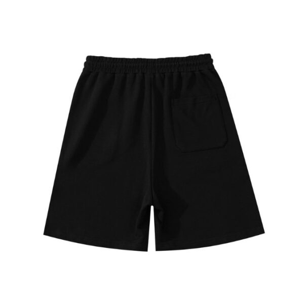 LV Shorts Black Script Embroidery