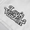 LV Shorts White Black Logo