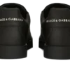 Calfskin Portofino sneakers with DG logo Black