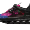 Chain Reaction Blue Black Fuchsia