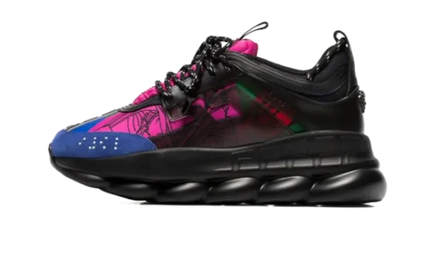 Chain Reaction Blue Black Fuchsia