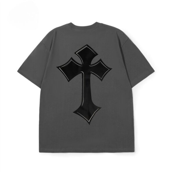 csddc-8.jpg CHRM HRTS T-shirt Large Cross Grey Logo