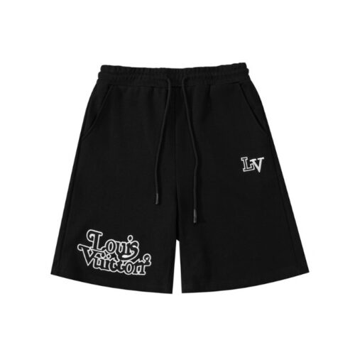 LV Shorts Black White Logo