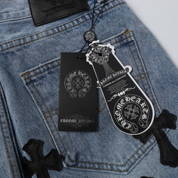 CHRM HRTS Shorts Black Cross Denim