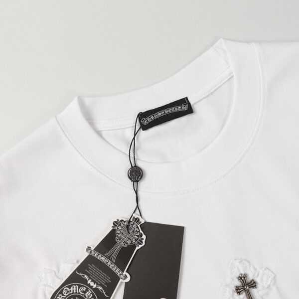 dfgdf-2-5.jpg CHRM HRTS T-shirt White Cross Embroidery