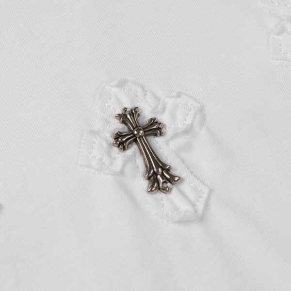 dfgdf-3-4.jpg CHRM HRTS T-shirt White Cross Embroidery