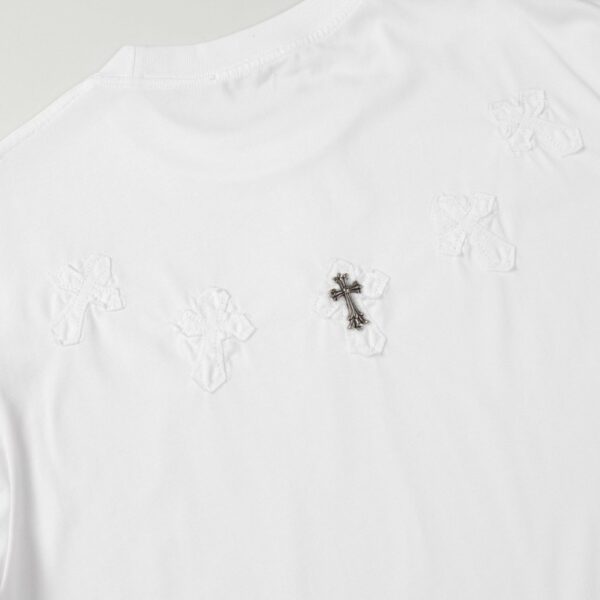 dfgdf-5-2.jpg CHRM HRTS T-shirt White Cross Embroidery