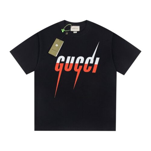 GG T-shirt Red Gradient Logo Black