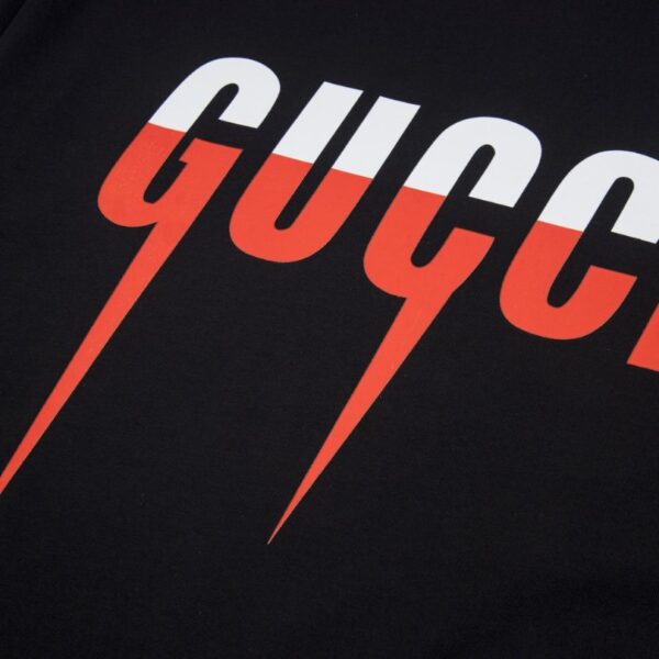 GG T-shirt Red Gradient Logo Black