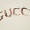 GG T-shirt Distressed Logo Beige