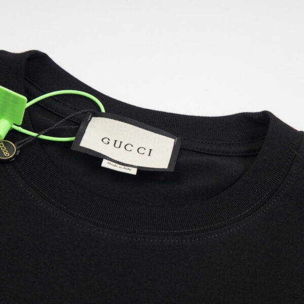 GG Graphic T-shirt with Cartoon Black Logo