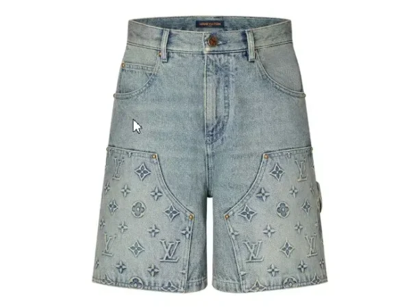 Louis Vuitton Denim Carpenter Shorts Blue