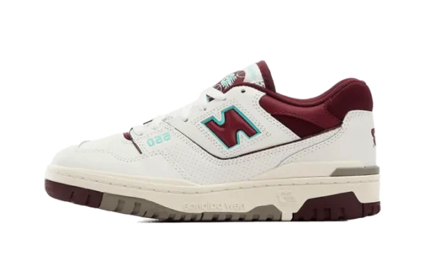 NB 550 White Burgundy Blue