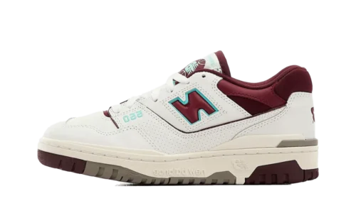 NB 550 White Burgundy Blue