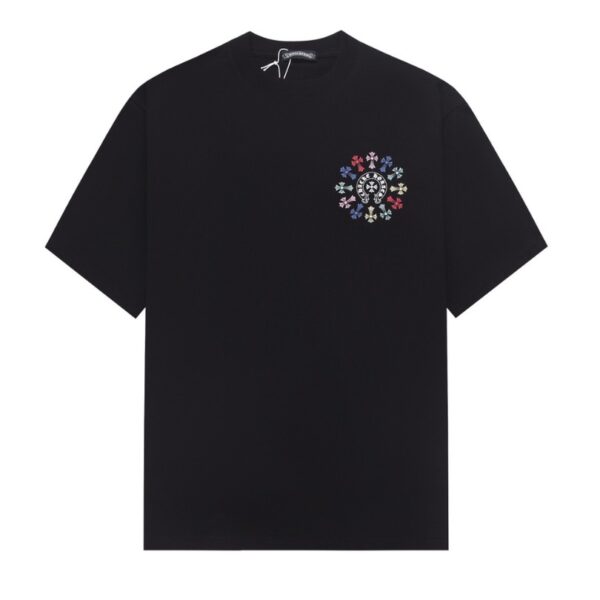 sdfdsf-7-1.jpg CHRM HRTS T-shirt Multicolor Cross Wreath Black