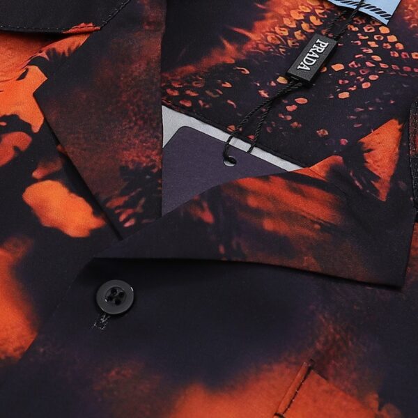PRD Shirt Orange Black Graphic Print