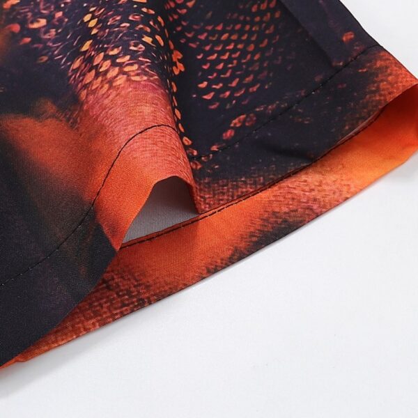 PRD Shirt Orange Black Graphic Print