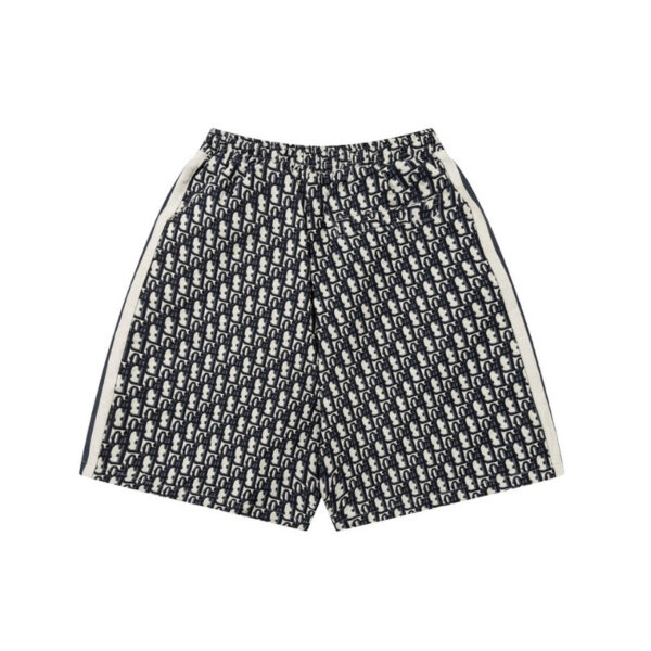 CD Shorts Monogram Navy Side Stripes